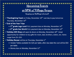 Upcoming Events at BPA of Village Green 